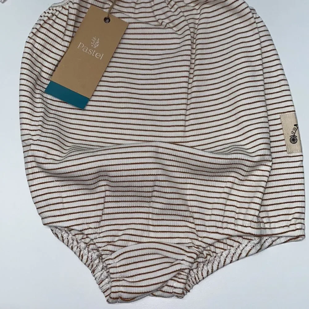 Pastel Tie shoulder knit romper girls kids New